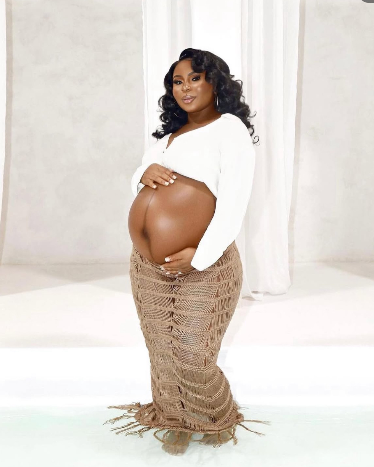 Studio maternity portrait